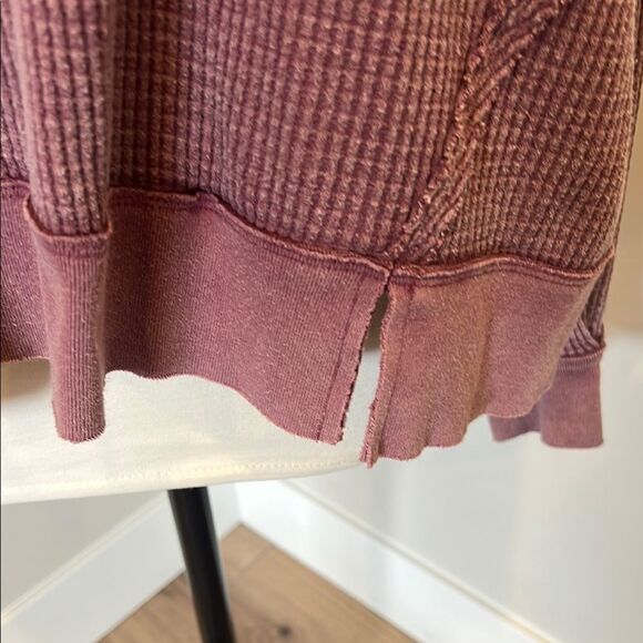 We The Free V-Neck Waffle Knit Top - Picture 3 of 6